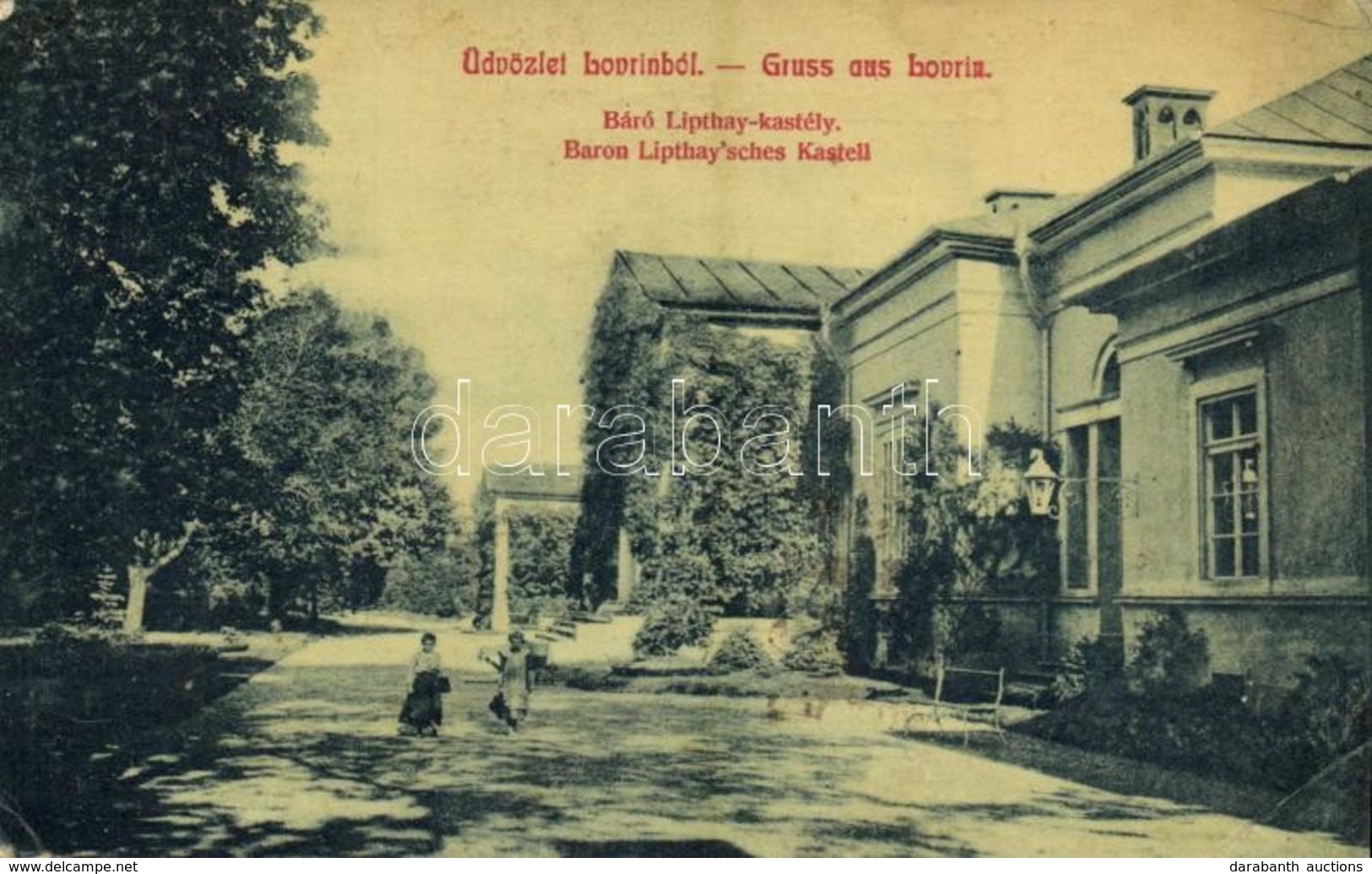 T2/T3 1909 Lovrin, Báró Lipthay Kastély. W. L. 1263. / Baron Lipthay'sches Kastell / Castle (EK) - Sin Clasificación