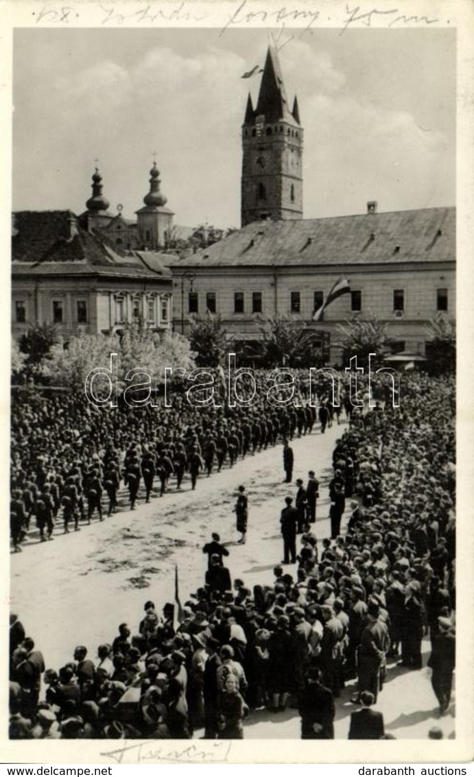 T2 1940 Nagybánya, Baia Mare; Bevonulás, Frankovits üzlete / Entry Of The Hungarian Troops, Shop + '1940 Nagybánya Vissz - Sin Clasificación