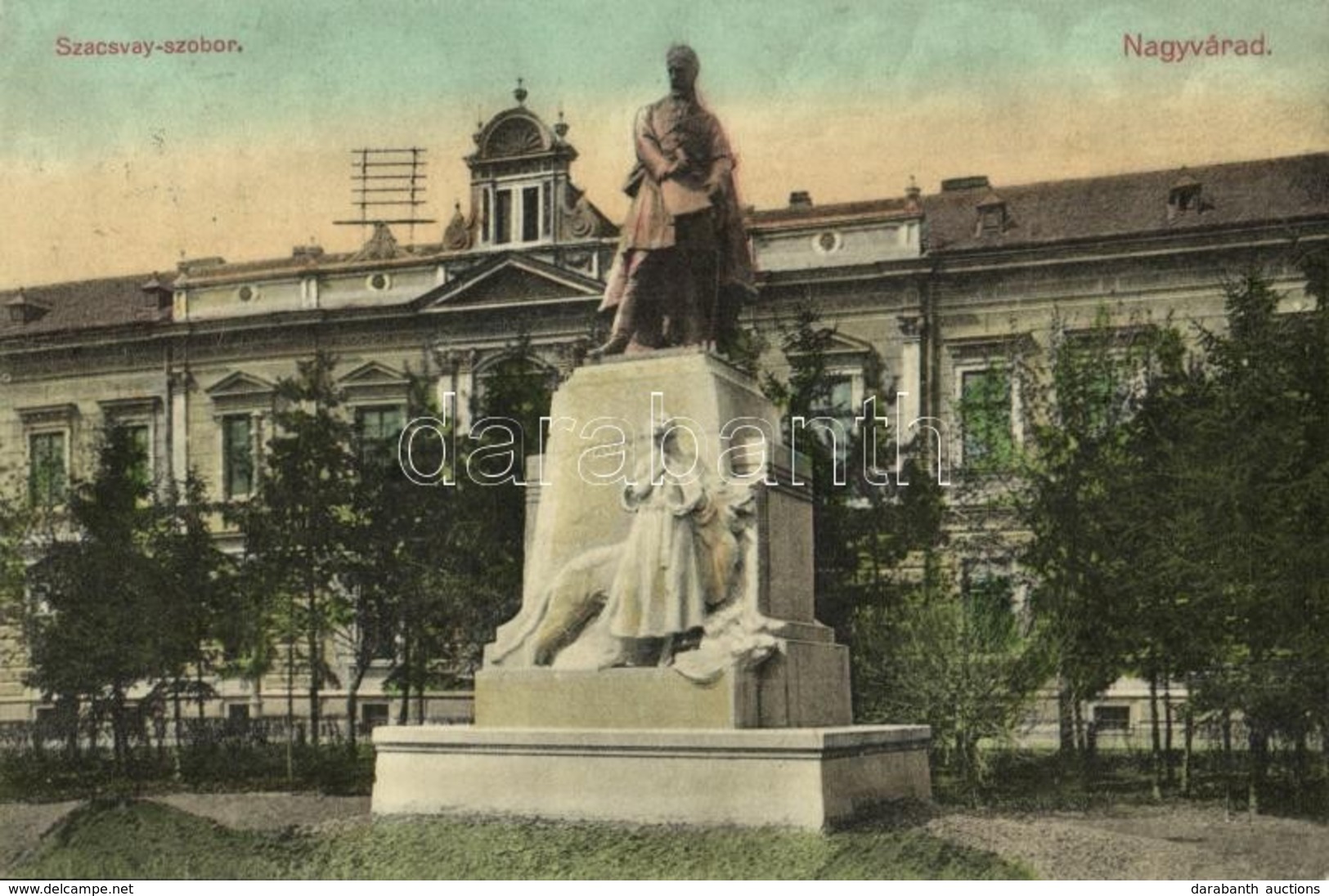 T2 1912 Nagyvárad, Oradea; Szacsvay Szobor / Statue - Ohne Zuordnung