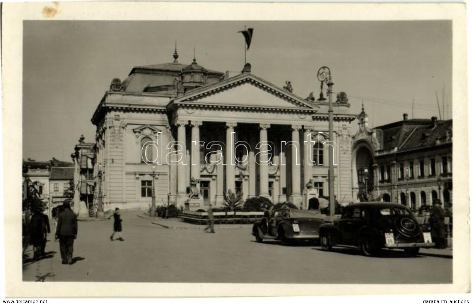 T2 1941 Nagyvárad, Oradea; Szigligeti Színház, Autók / Theatre, Automobiles - Sin Clasificación
