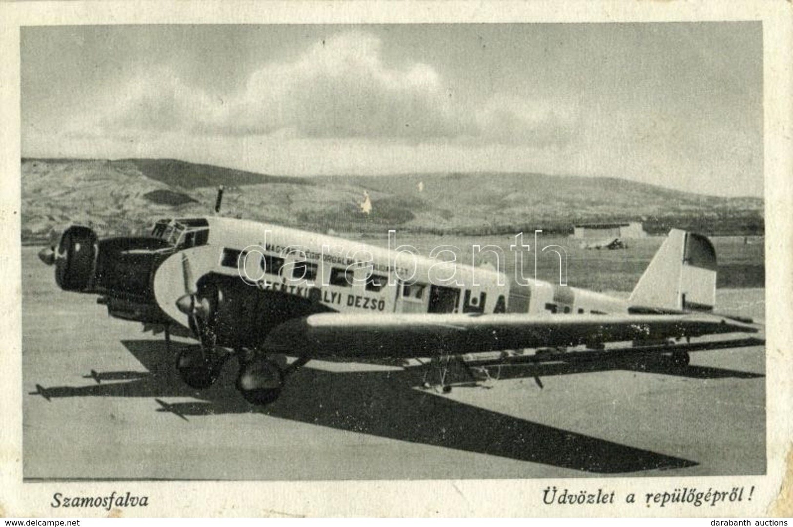 T3 1944 Szamosfalva, Someseni (Kolozsvár, Cluj); Repülőtér, Magyar Légiforgalmi Rt. Szentkirályi Dezső (HA-JUE) Repülőgé - Sin Clasificación