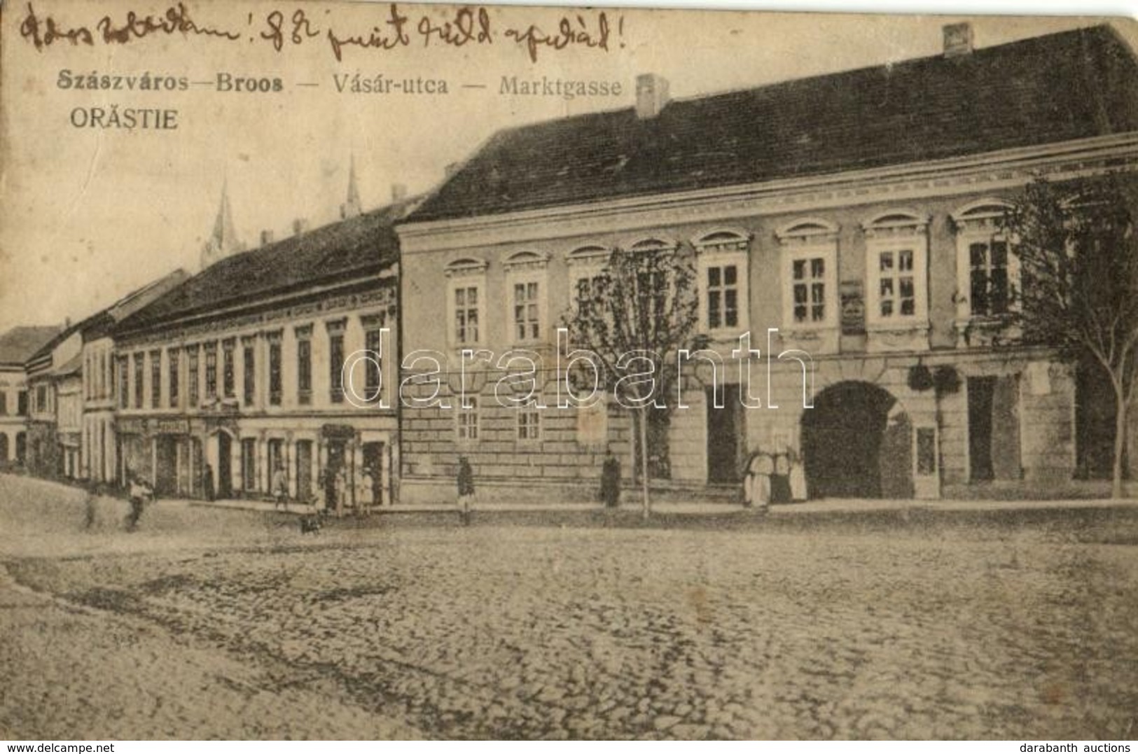 T2/T3 1926 Szászváros, Broos, Orastie; Vásár Utca / Marktgasse / Street - Sin Clasificación