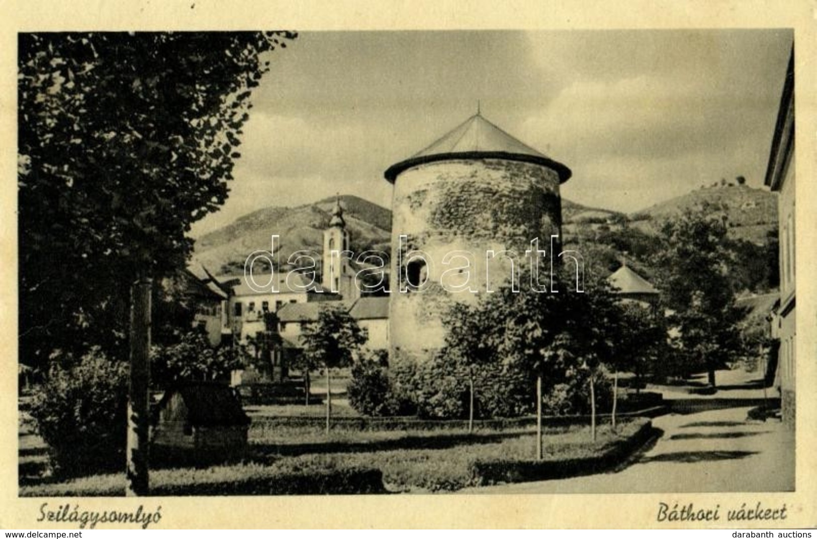 T2 1943 Szilágysomlyó, Simleu Silvaniei; Báthory Várkert, Vár. Kiadja Heimlich Sándor / Castelul Báthory / Castle - Unclassified