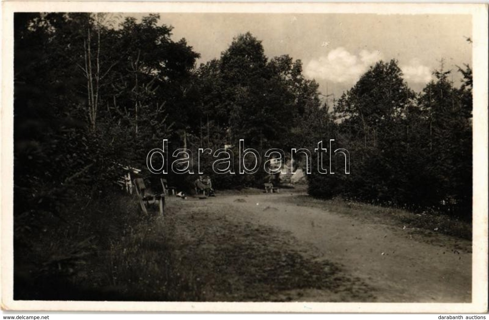 T2 1943 Uzonka, Uzonkafürdő, Ozunca; Park. Borbáth Zoltánné Fényképész / Park - Sin Clasificación