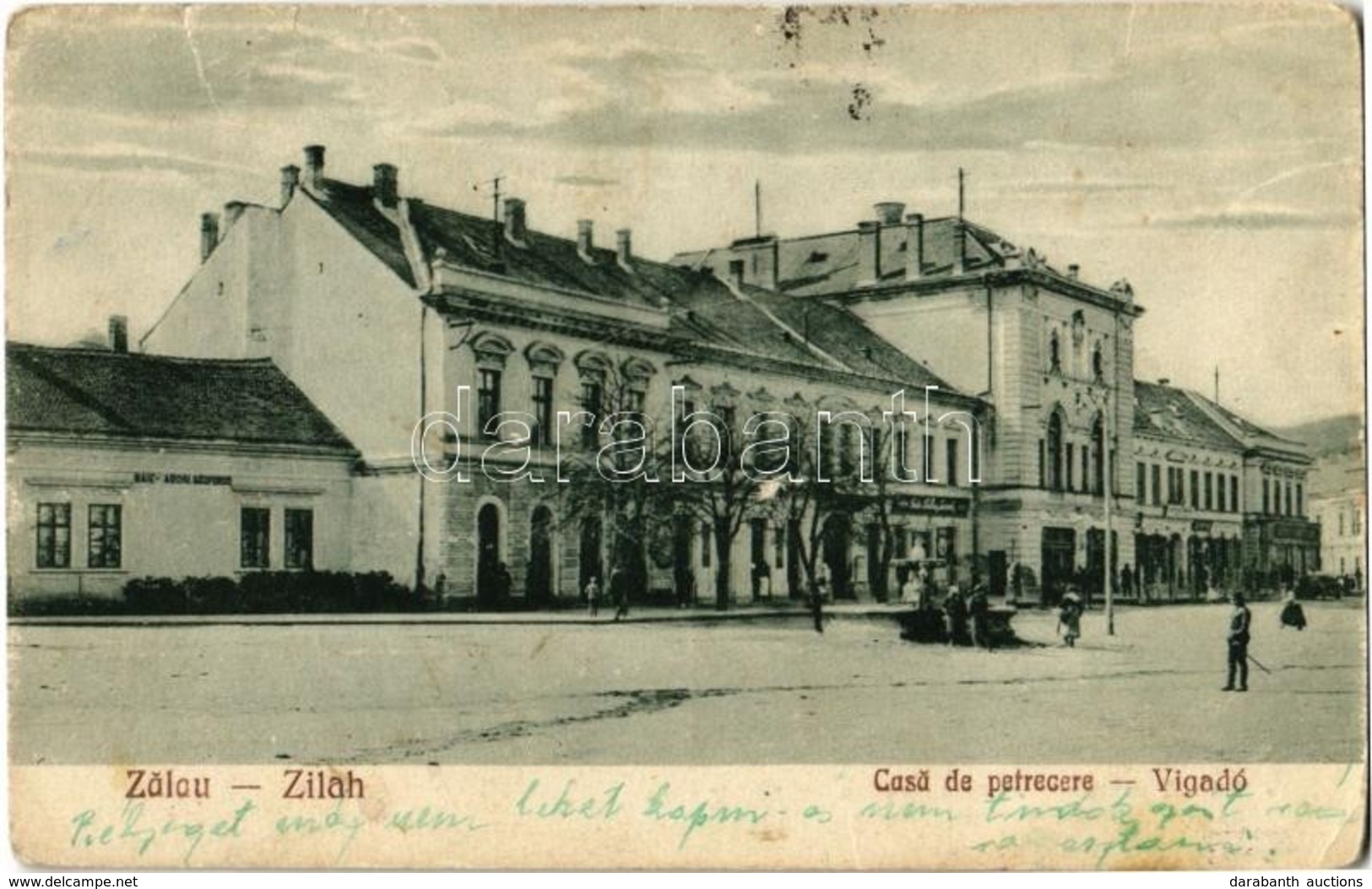 T3 Zilah, Zalau; Casa De Petrecere, Baie Aburi / Vigadó, Gőzfürdő, üzletek. Kiadja Török / Street View, Inn, Steam Bath, - Sin Clasificación