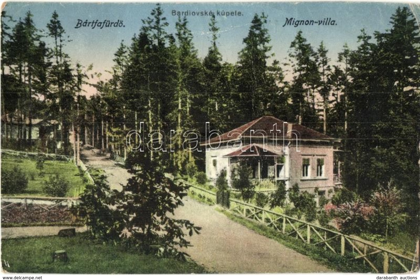 T2/T3 Bártfa, Bardejovské Kúpele, Bardiov; Mignon Villa. Neumann Viktor Kiadása / Villa (EK) - Other & Unclassified