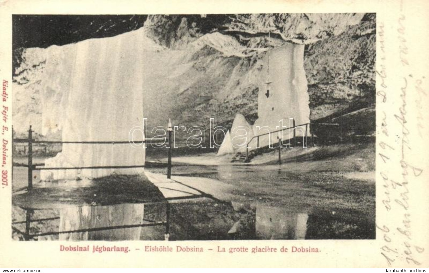 T2/T3 Dobsinai Jégbarlang, Belső. Fejér Endre Nagyvendéglős Kiadása / Eishöhle Dobsina / La Grotte Glaciere De Dobsina / - Sonstige & Ohne Zuordnung