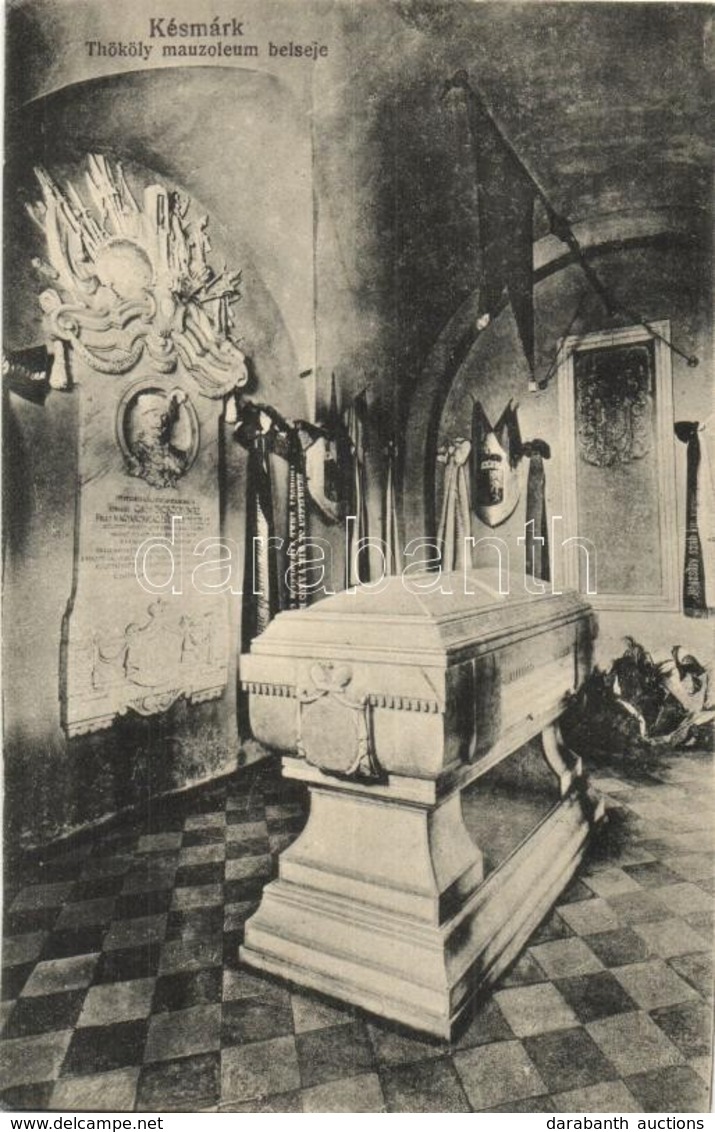 * T1/T2 Késmárk, Kezmarok; Thököly Mauzóleum Belső, Koporós / Mausoleum Interioe With Coffin - Other & Unclassified