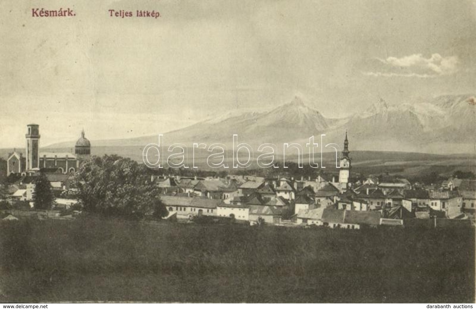 T2/T3 1913 Késmárk, Kezmarok; Látkép, Evangélikus Templom / General View With Lutheran Church (EK) - Otros & Sin Clasificación