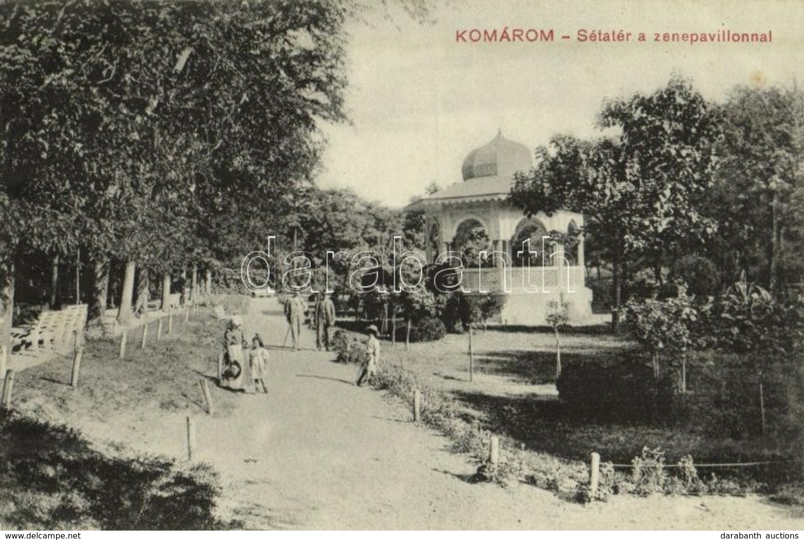 T2 1912 Komárom, Komárnó; Sétatér és Zenepavilon / Promeande And Music Pavilion - Other & Unclassified