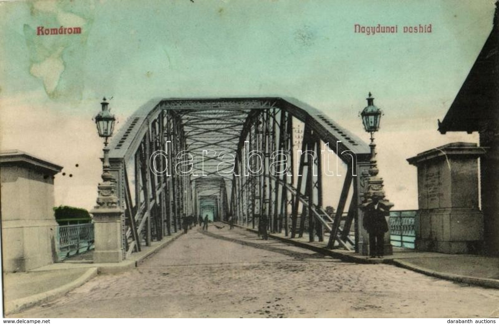 T2/T3 1911 Komárom, Komárno; Nagydunai Vashíd. Kiadja Laky Béla / Danube Iron Bridge (EK) - Other & Unclassified