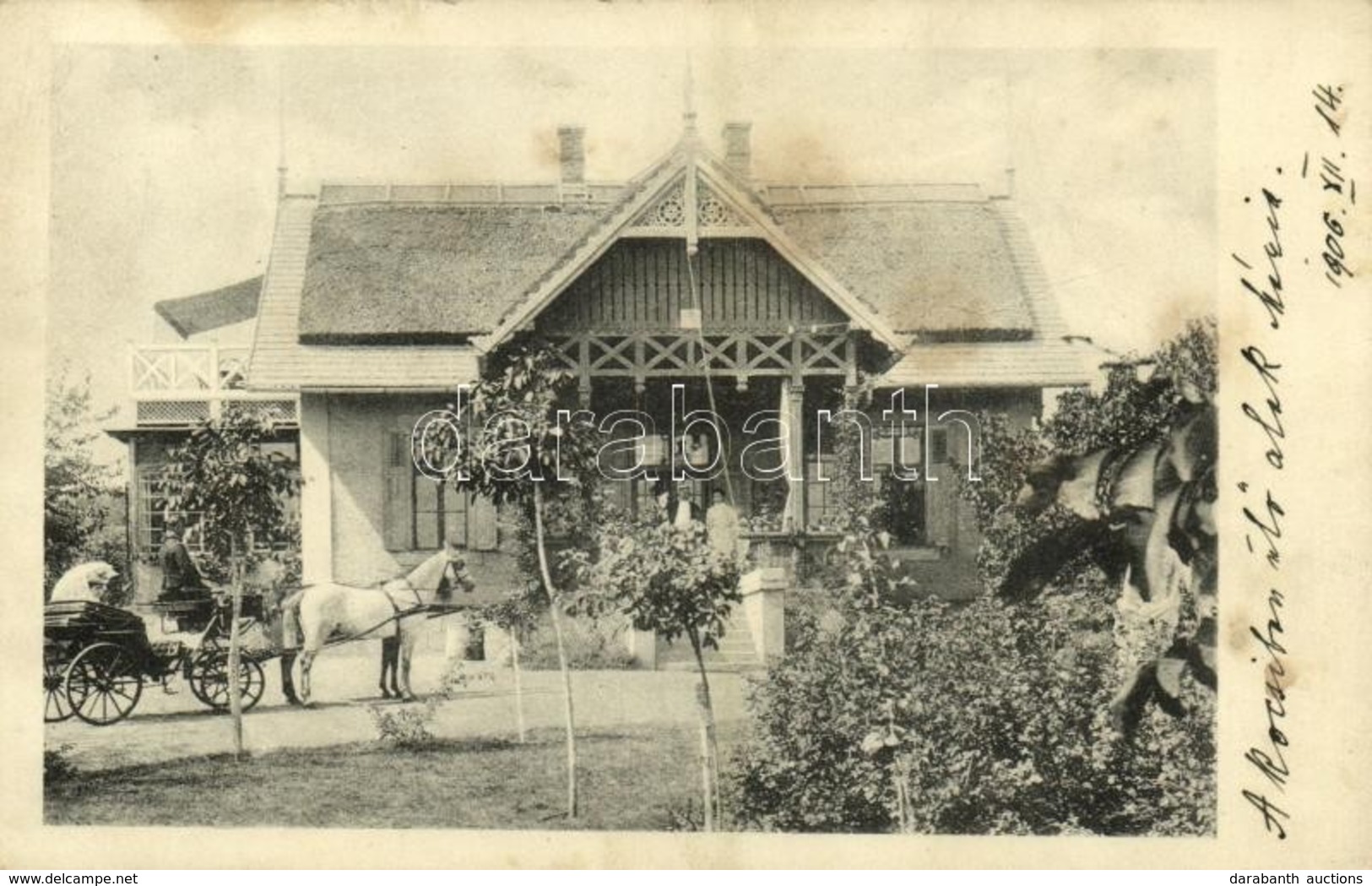 T2/T3 1906 Márkusfalva, Márkus-Csépánfalu, Markusovce, Marksdorf (???); Villa és Lovashintó / Villa And Horse Chariot - Other & Unclassified