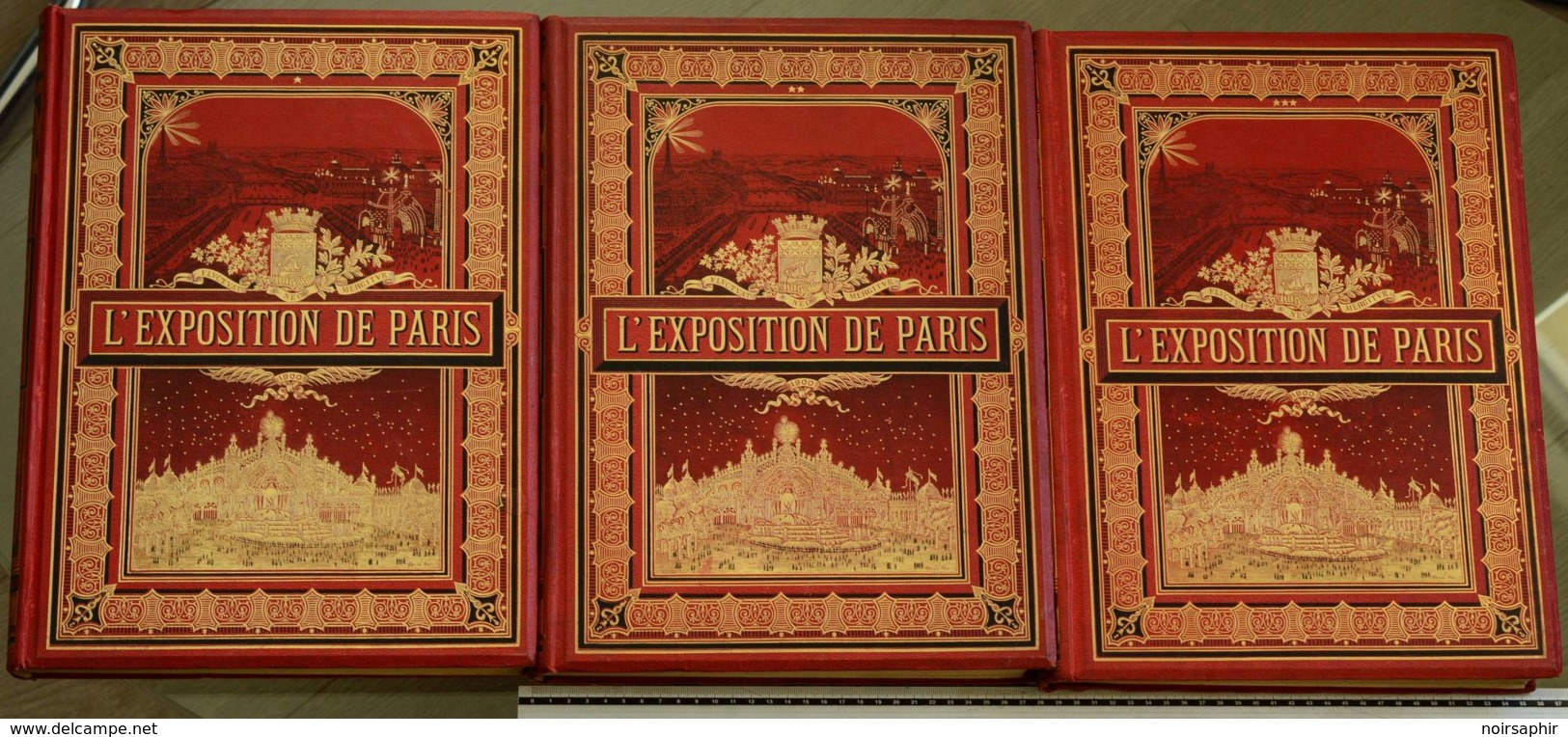 EXPOSITION DU SIÈCLE PARIS 1900 3 VOLUMES RELIÉS SUPERBE ENSEMBLE EXPO UNIVERSELLE GRAVURES DESSINS PHOTOS PLANCHES - 1801-1900