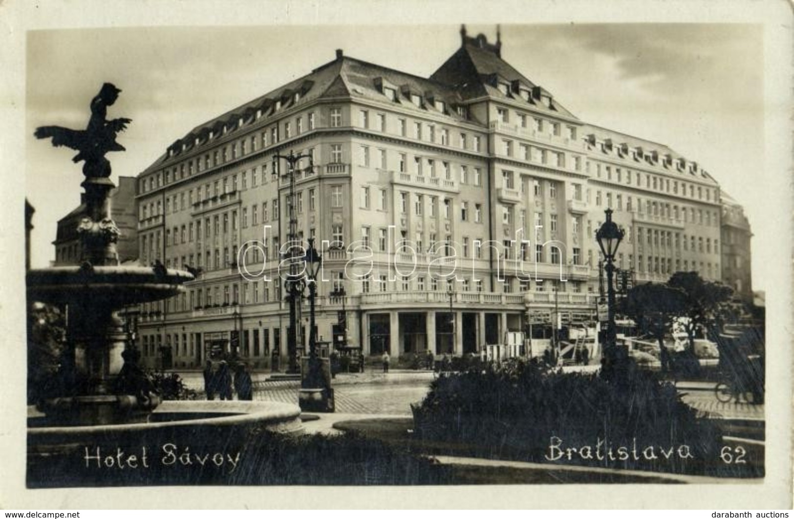 T2 Pozsony, Pressburg, Bratislava; Hotel Savoy / Savoy Szálloda, Schenker & Co. üzlete, építkezés / Hotel, Construction, - Other & Unclassified