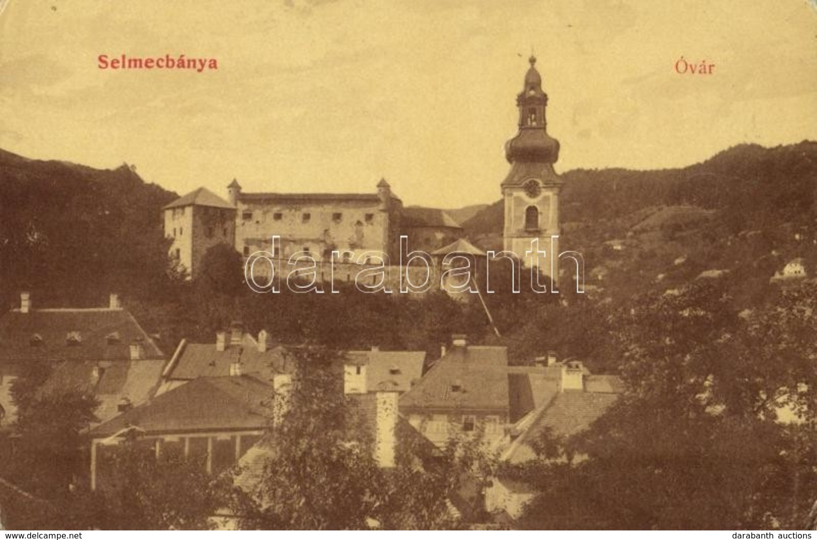 ** T2/T3 Selmecbánya, Schemnitz, Banská Stiavnica; Óvár. W. L. 370. / Stary Zámok / Old Castle  (fl) - Other & Unclassified