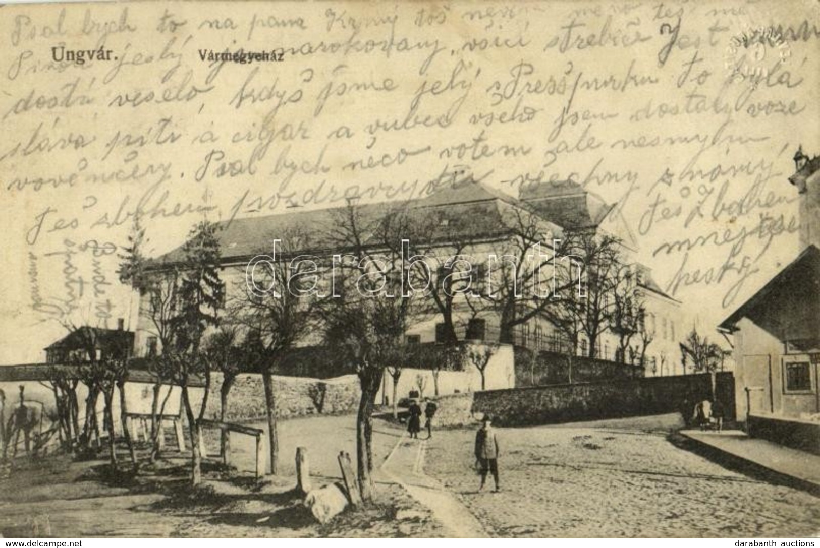 T2/T3 1914 Ungvár, Uzshorod, Uzhhorod, Uzhorod; Vármegyeház / County Hall - Sonstige & Ohne Zuordnung