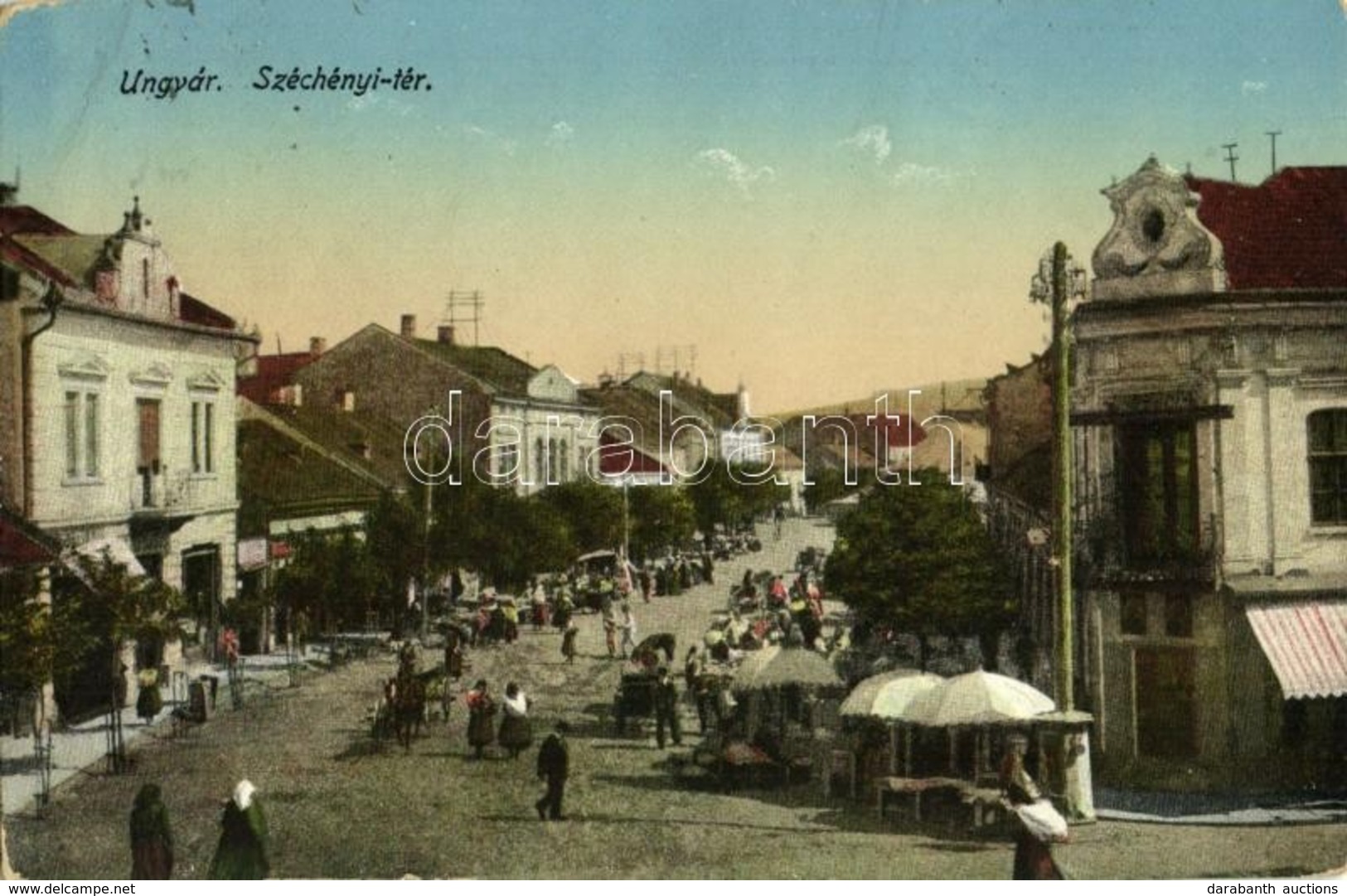 T2/T3 Ungvár, Uzshorod, Uzhhorod, Uzhorod; Széchenyi Tér, Piac. Brody Mór Kiadása / Market, Square (EK) - Other & Unclassified