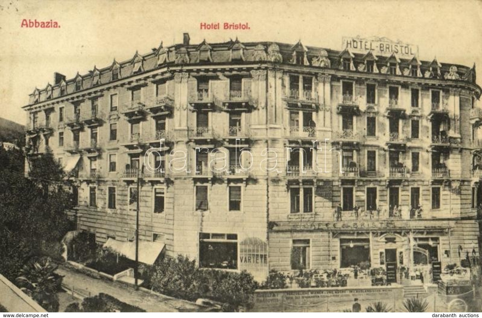 T3 1911 Abbazia, Opatija; Hotel Bristol, Café, Varieté (wet Corner) - Otros & Sin Clasificación