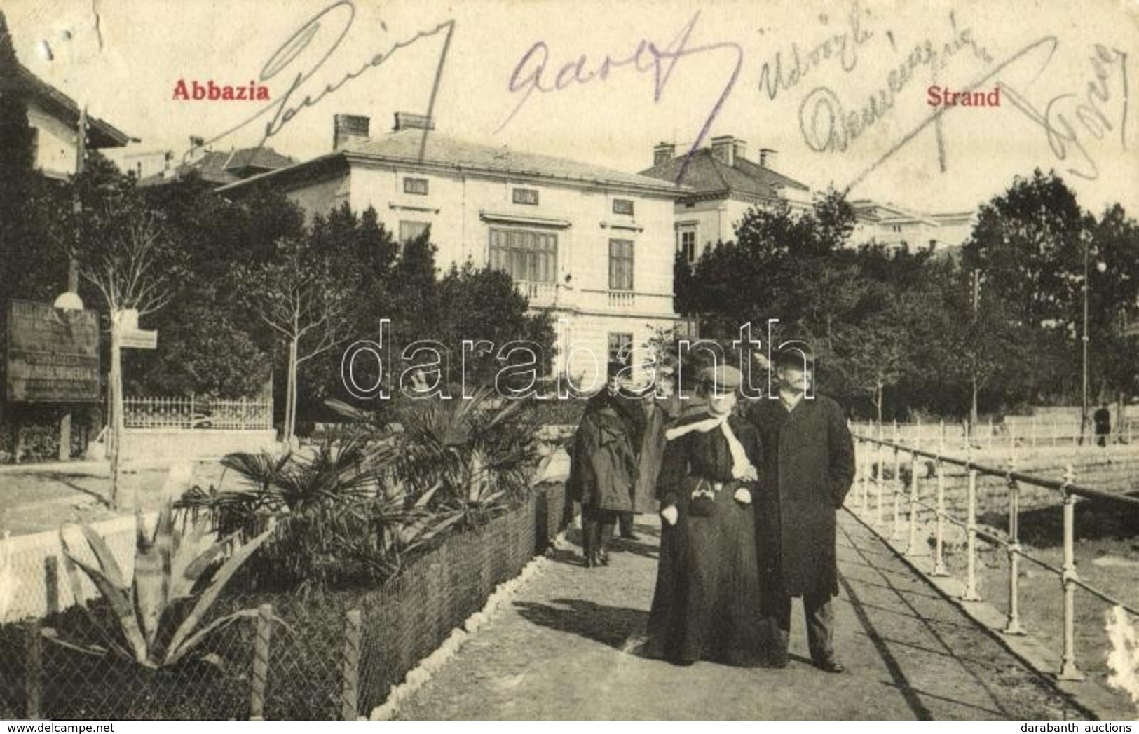 * T4 1907 Abbazia, Opatija; Strand / Shore, Beach. Druck-Verlag Leopold Rosenthal 768. (b) - Otros & Sin Clasificación