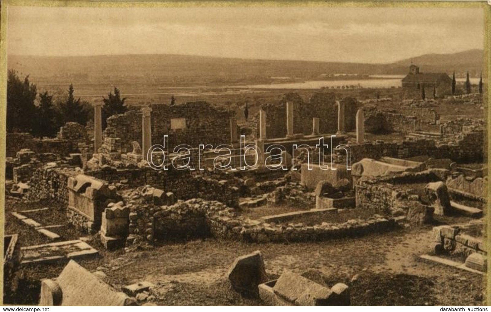 ** T2 Solin, Salona; Bazilika Mucenika / Church Ruins, Golden Frame - Other & Unclassified