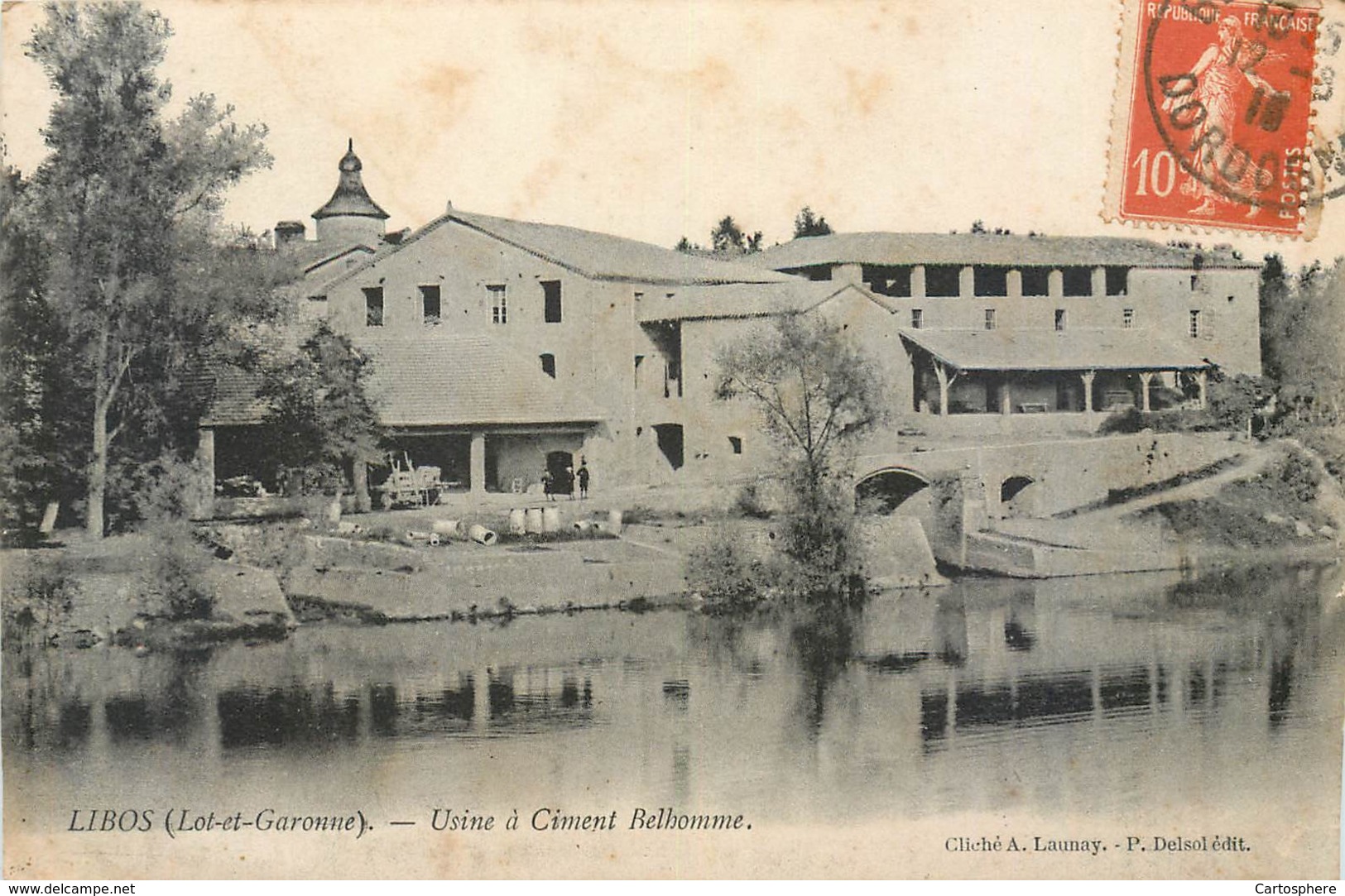 CPA 47 Lot Et Garonne Libos Usine à Ciment Belhomme - Libos