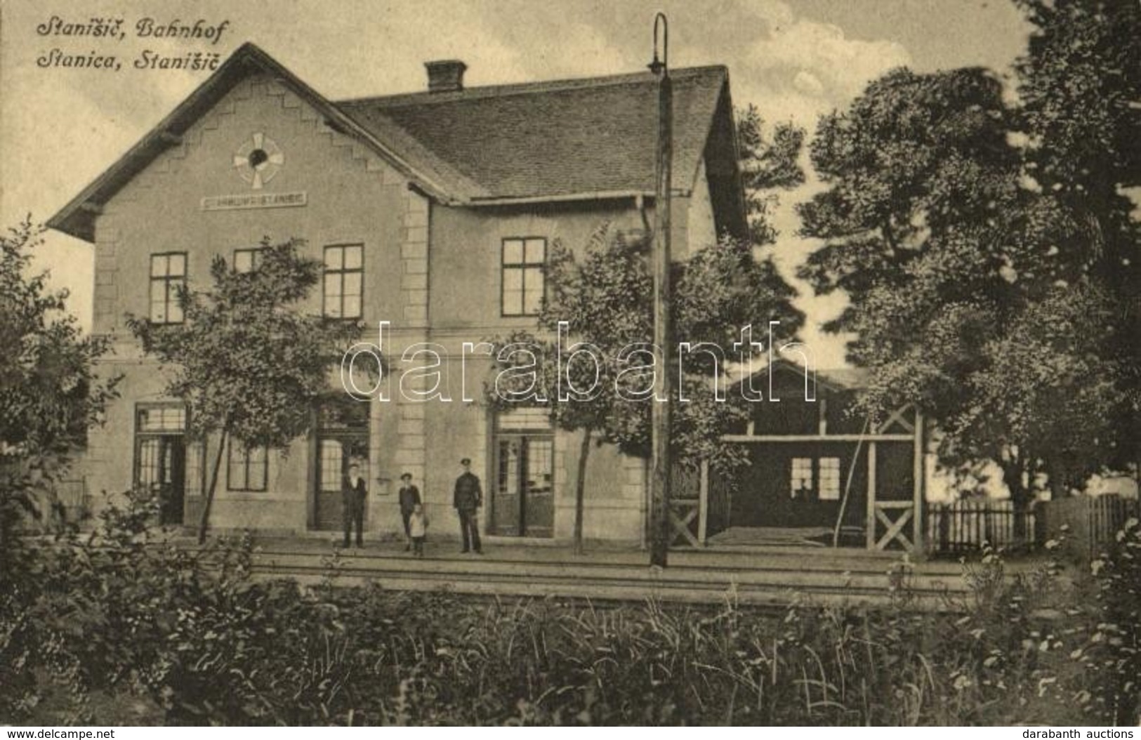 ** T2 Őrszállás, Stanisic, Stanica; Vasútállomás. Josip Schlotzer Kiadása / Bahnhof / Railway Station - Sin Clasificación