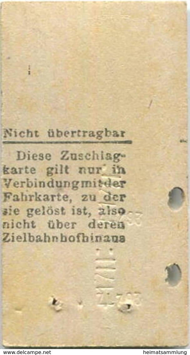 Österreich - Eilzugzuschlag Kirchdorf (Krems) - Fahrkarte Zone I 3. Kl. 0.25RM 1944 - Europa