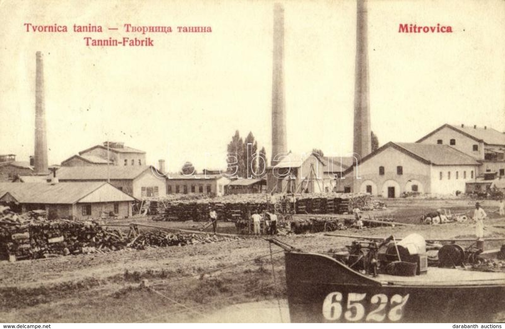 T2/T3 1912 Szávaszentdemeter, Mitrovice, Mitrovitz An Der Save, Sremska Mitrovica; Tanningyár (csersav) és Fűrésztelep.  - Ohne Zuordnung