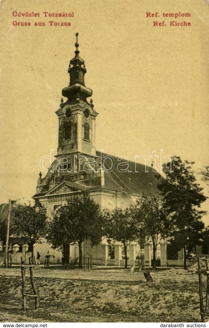 T2/T3 1909 Torzsa, Torschau, Savino Selo; Református Templom. W. L. 2015. / Ref. Kirche / Calvinist Church (EK) - Unclassified