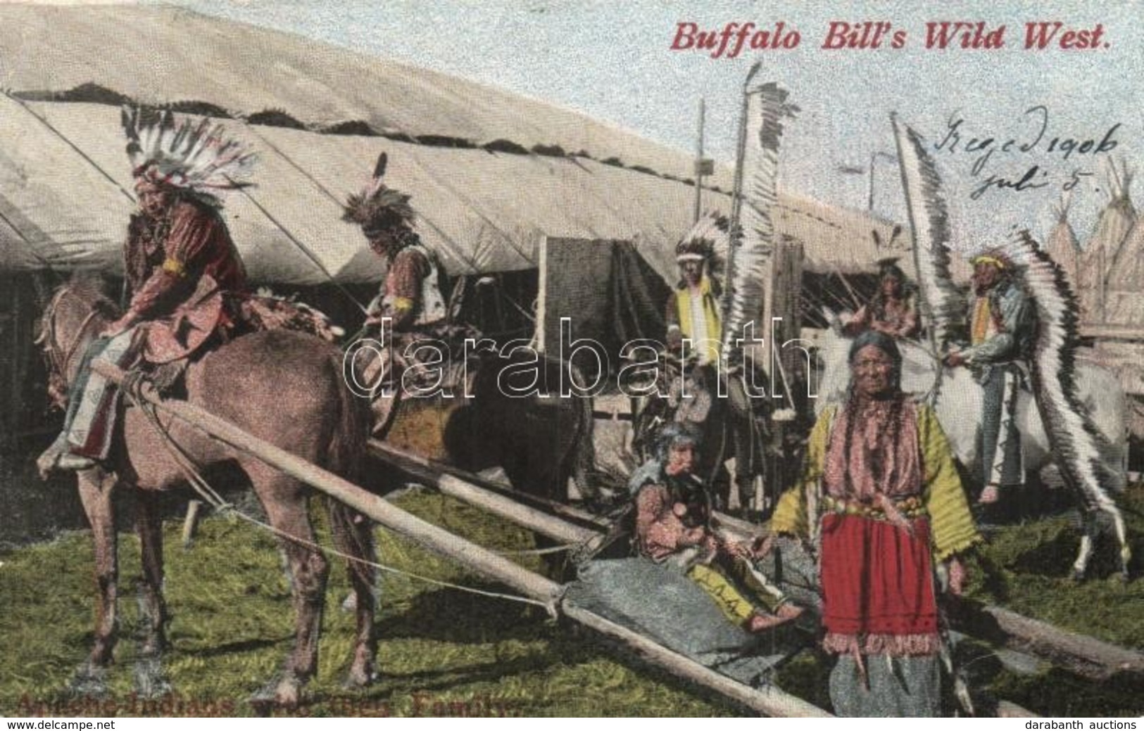 T2/T3 1906 Buffalo Bill's Wild West, Apache Indians With Their Familiy (EK) - Otros & Sin Clasificación