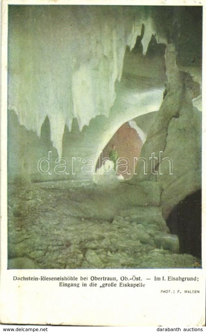 T2/T3 Obertraun, Dachstein-Rieseneishöhle, Im I. Eisabgrund, Eingang In Die 'grosse Eiskapelle' / Ice Cave, Interior, En - Sonstige & Ohne Zuordnung
