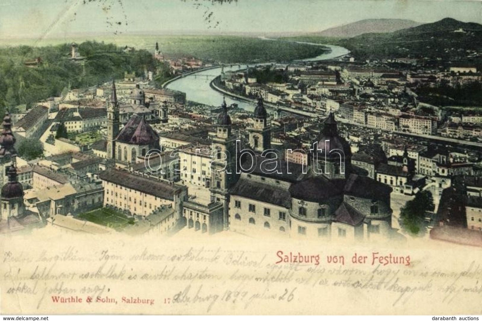 T3 1899 Salzburg, Von Der Festung. Würthle & Sohn 17. / View From The Castle (EB) - Otros & Sin Clasificación