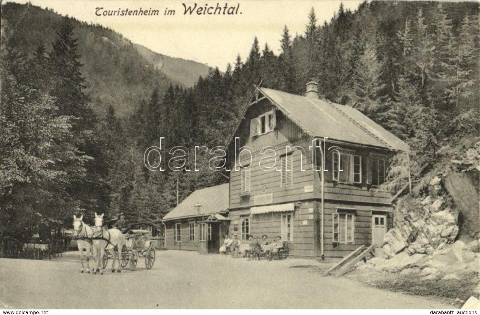 T2/T3 Weichtal, Touristenheim / Tourist House, Horse-drawn Carriage (small Tear) - Other & Unclassified