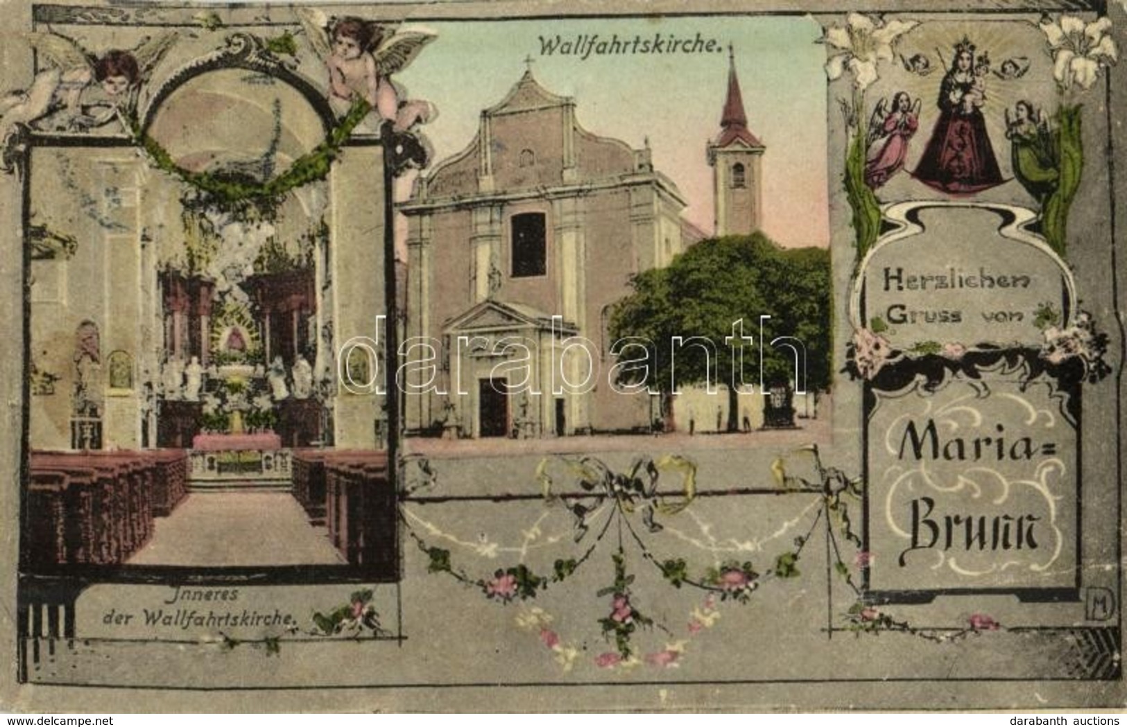T4 1923 Wien, Vienna, Bécs XIV. Hadersdorf-Weidlingau, Wallfahrtskirche Mariabrunn, Inneres / Pilgrimage Church, Interio - Other & Unclassified