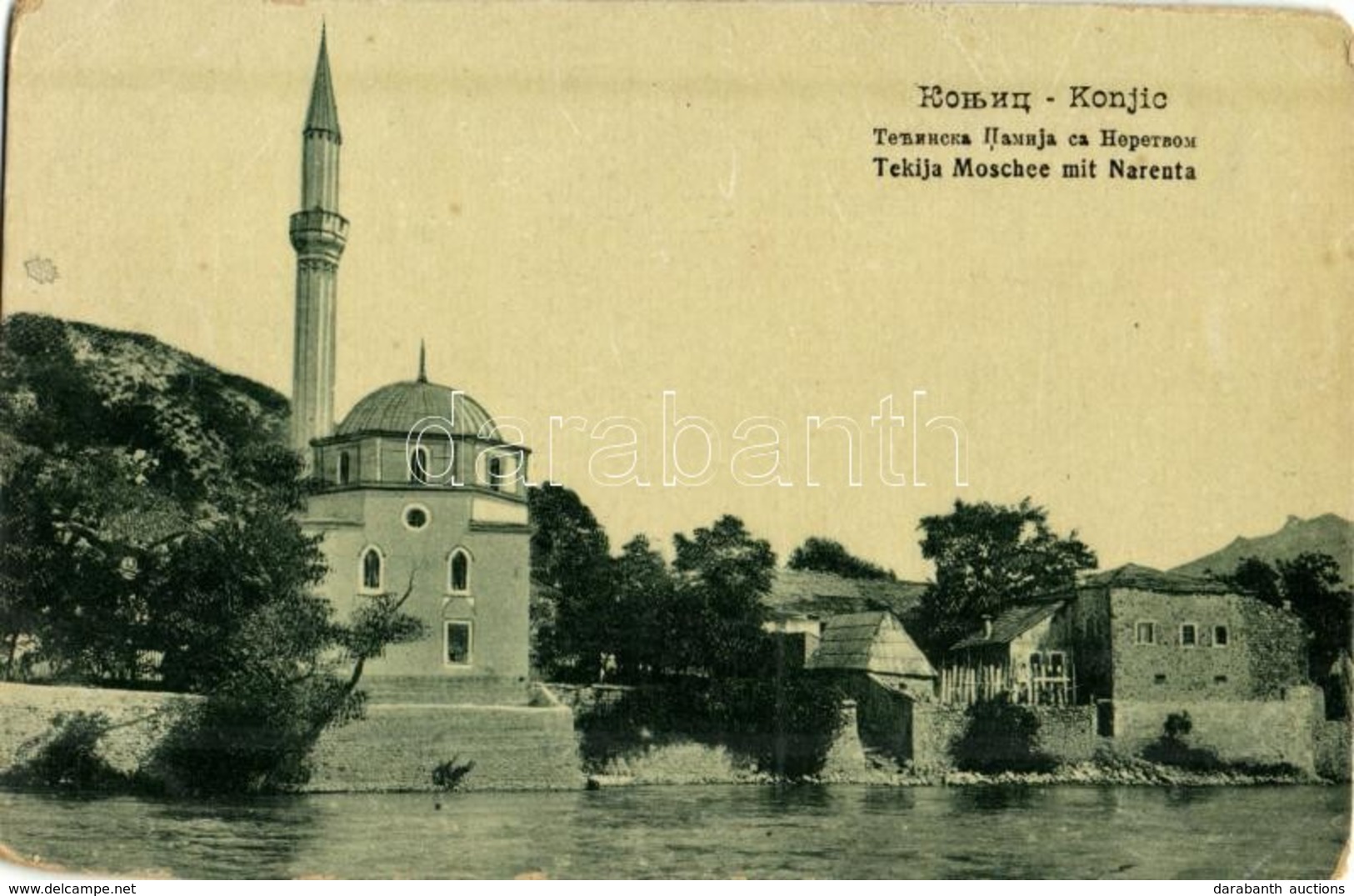 * T3 Konjic, Tekija Moschee Mit Narenta / Turkish Mosque, Neretva Riverside. W. L. Bp. 4732.  (worn Corners) - Other & Unclassified
