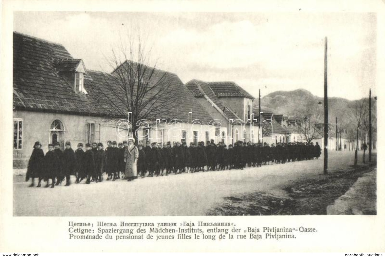 ** T1/T2 Cetinje, Cetigne; Spaziergang Des Mädchen-Instituts, Entlang Er Baja Pivljanina Gasse / Walk Of The Girl School - Otros & Sin Clasificación