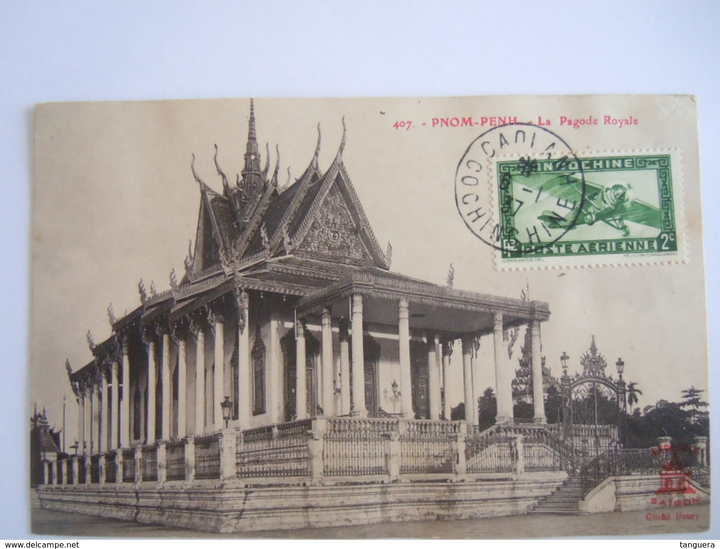 Pnom-Penh La Pagode Royale 1937 Timbres Indochine Yv PA 2 - Cambodge