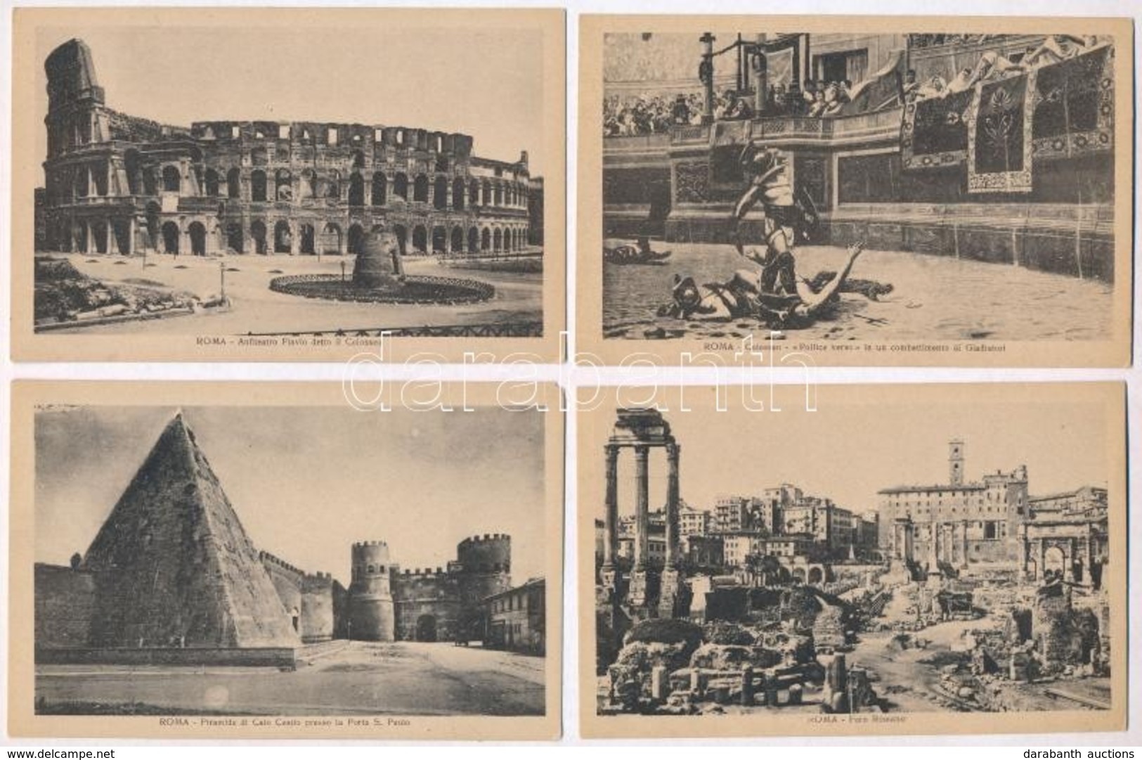 ** Roma, Rome; - 11 Pre-1945 Unused Postcards - Andere & Zonder Classificatie