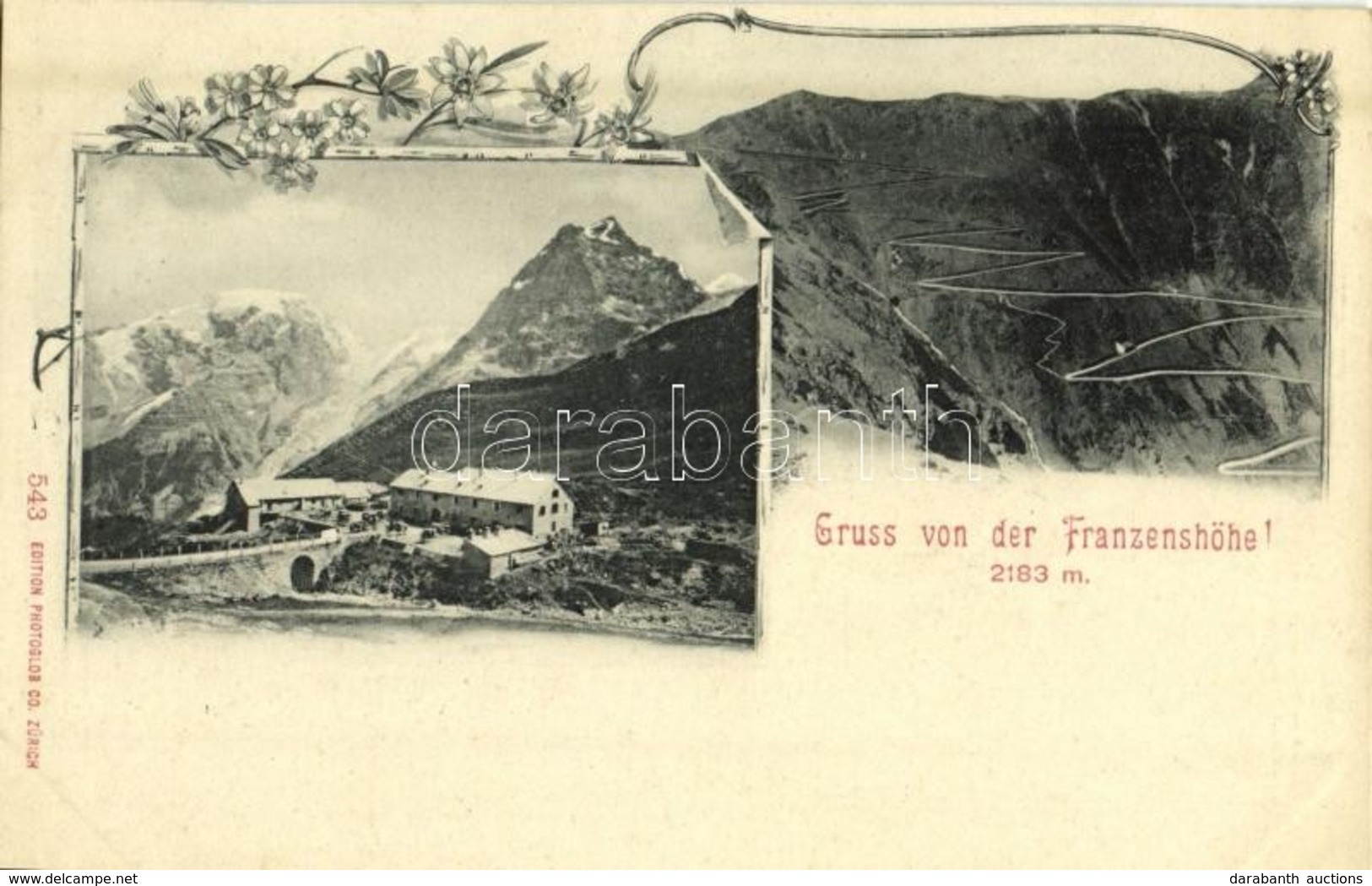 ** T1/T2 Südtirol, Berghotel Franzenshöhe / Hotel, Mountain Pass, Art Nouveau, Floral - Sonstige & Ohne Zuordnung