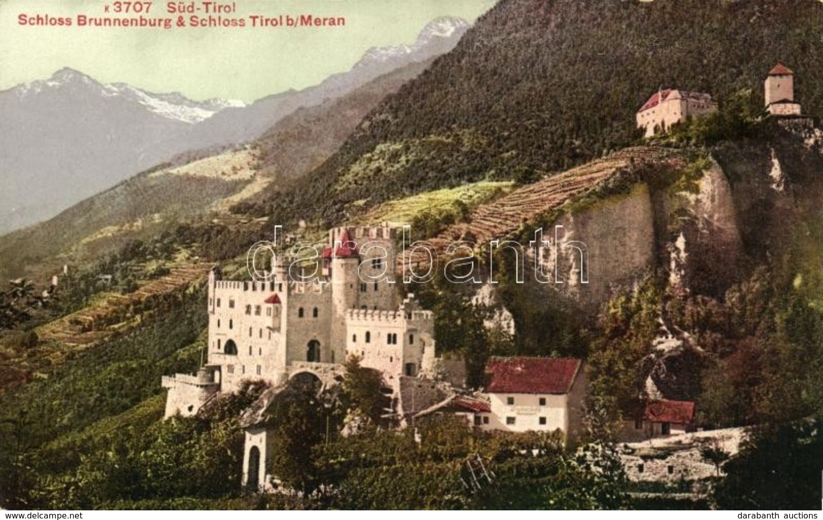 ** T1/T2 Tirolo, Dorf Tirol (Südtirol); Schloss Brunnenburg & Schloss Tirol / Castles - Sonstige & Ohne Zuordnung