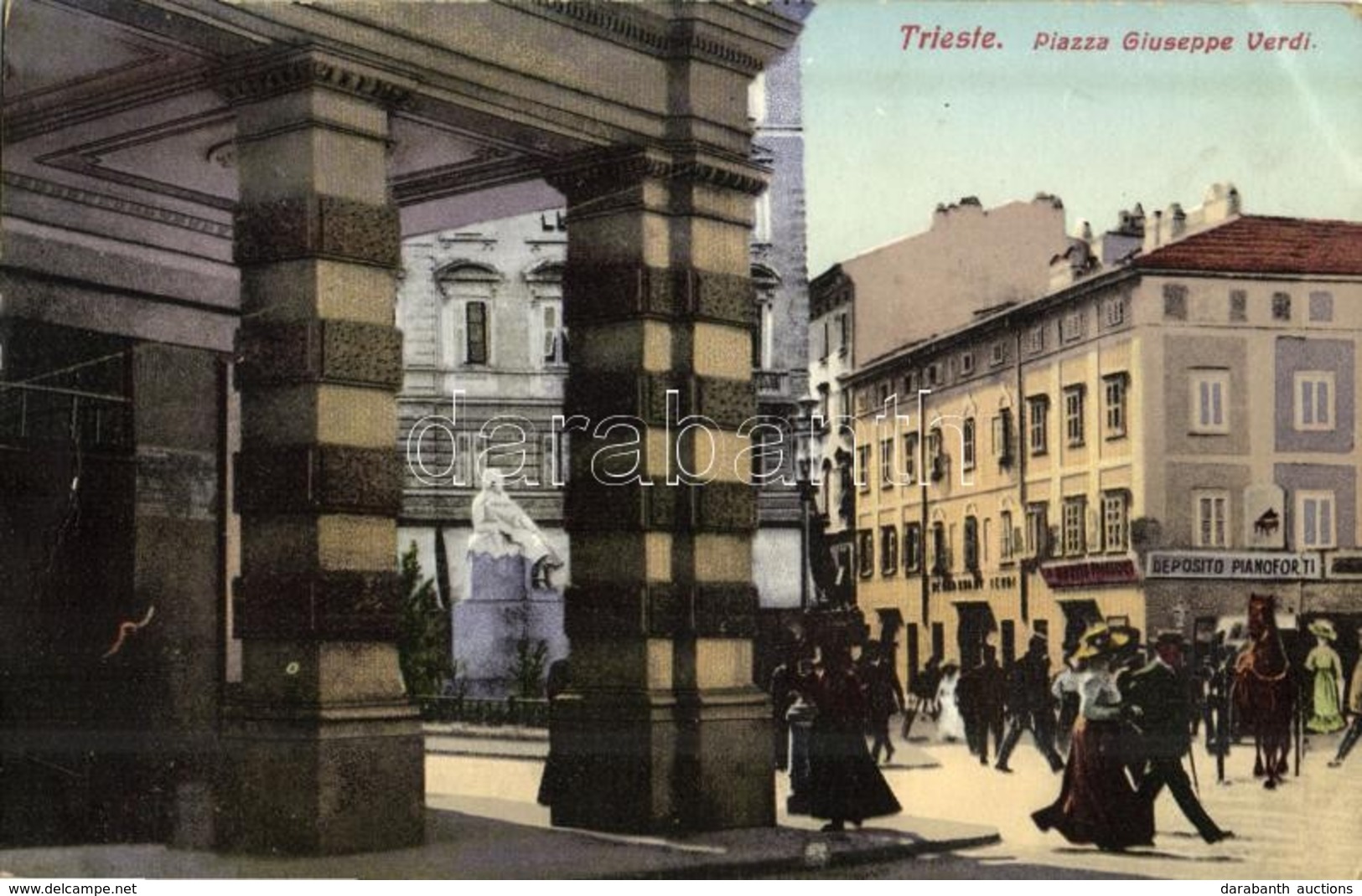 * T2/T3 Trieste, Trieszt, Trst; Piazza Giuseppe Verdi, Deposito Pianoforti / Square, Piano Storage (EK) - Sonstige & Ohne Zuordnung