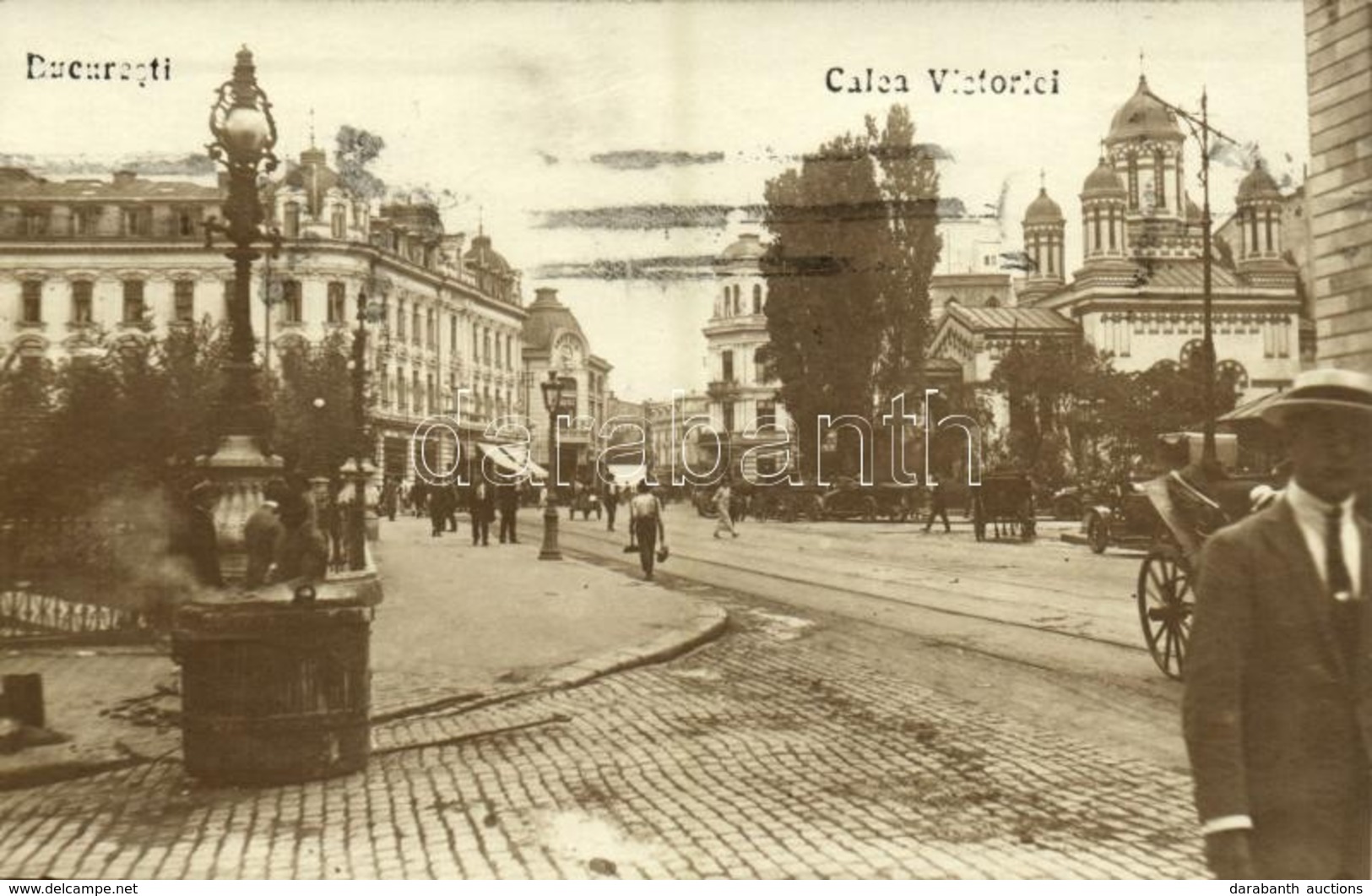T2 1928 Bucharest, Bukarest, Bucuresti; Calea Victoriei / Street View, Church, Automobile. Socec & Co. S. A. - Other & Unclassified