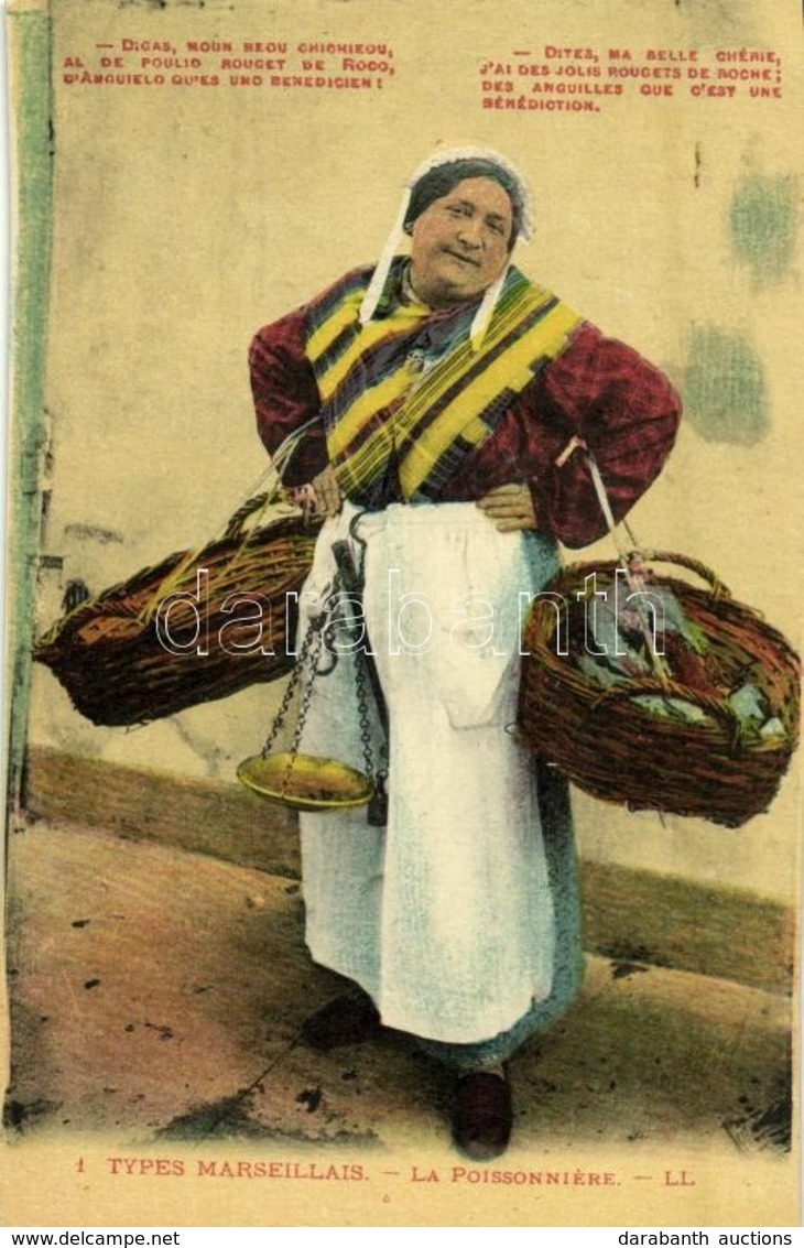 ** T1 Types Marseillais, La Poissonniére / Fishwife From Marseille, French Folklore - Ohne Zuordnung