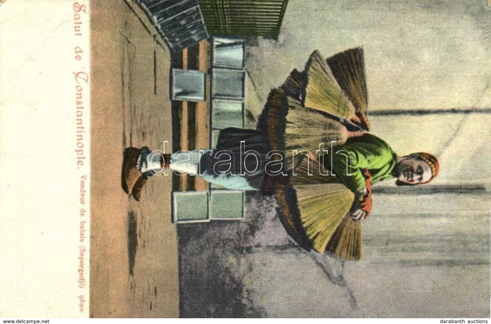 ** T2 Salut De Constantinople, Vendeur De Balais (Sepurgedji) / Broom Vendor, Turkish Folklore - Unclassified