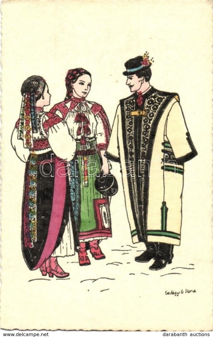 * T2/T3 Kalotaszegi Magyar Népviselet / Hungarian Folklore, Traditional Peasant Costumes S: Szilágyi G. Ilona (EK) - Unclassified