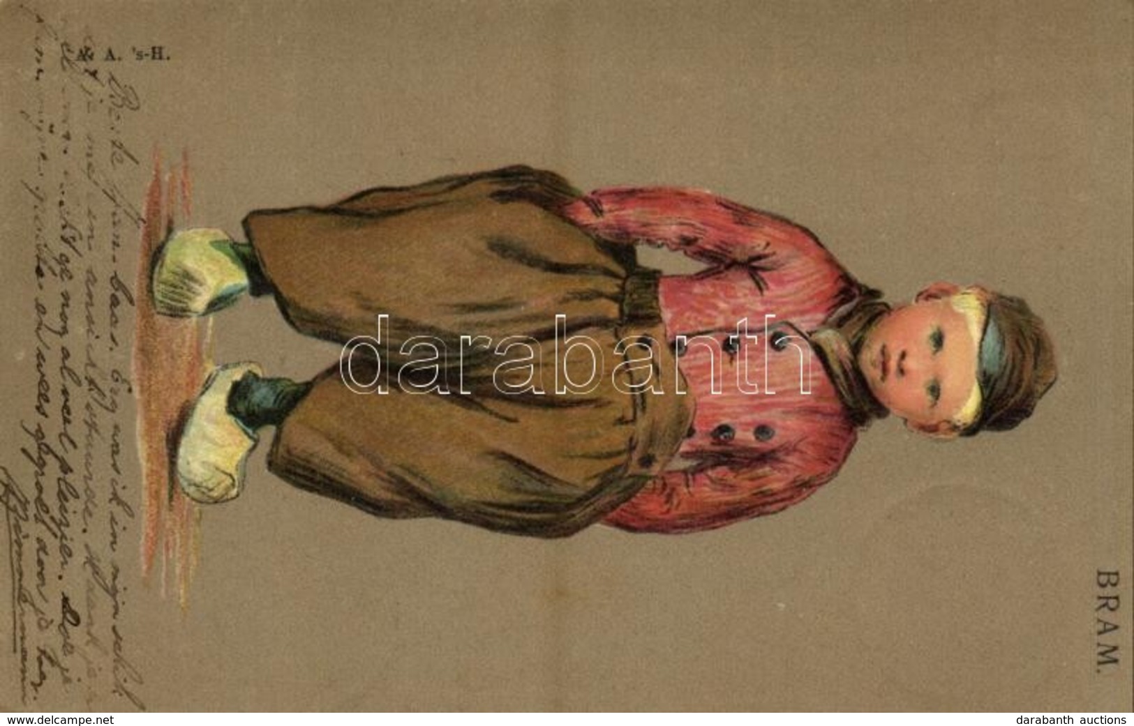 T1/T2 1905 Bram / Dutch Boy In Clogs, Art Postcard - Unclassified