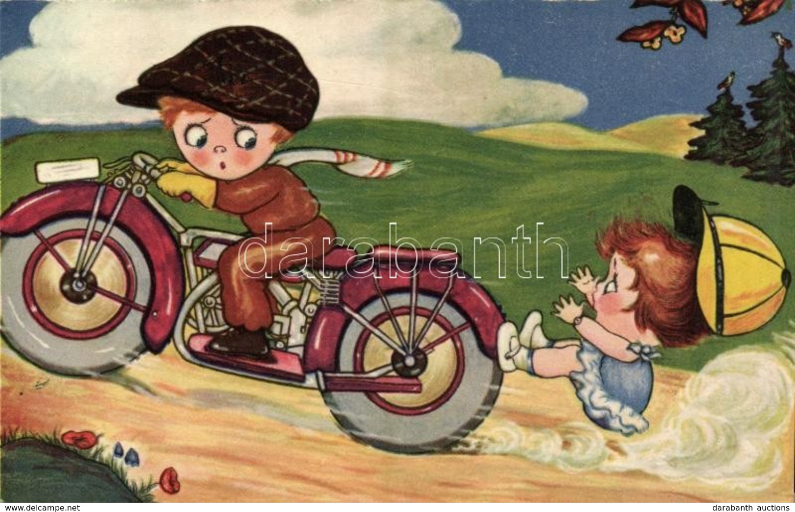 T1/T2 Children On A Motorbike, Amag 1983. - Ohne Zuordnung
