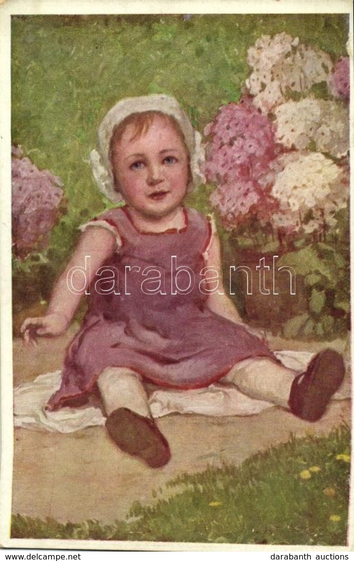 ** T2 Little Girl With Flowers, B.K.W.I. 468-4 - Ohne Zuordnung