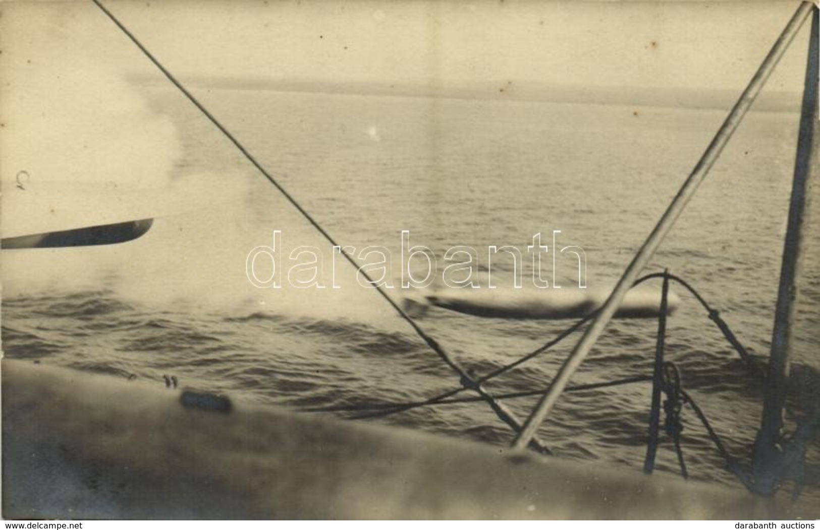 ** T2 Osztrák-magyar Torpedónaszád Egy Torpedó Kilövésének Pillanatában / K.u.K. Kriegsmarine Torpedoboot, Torpedo Los / - Unclassified