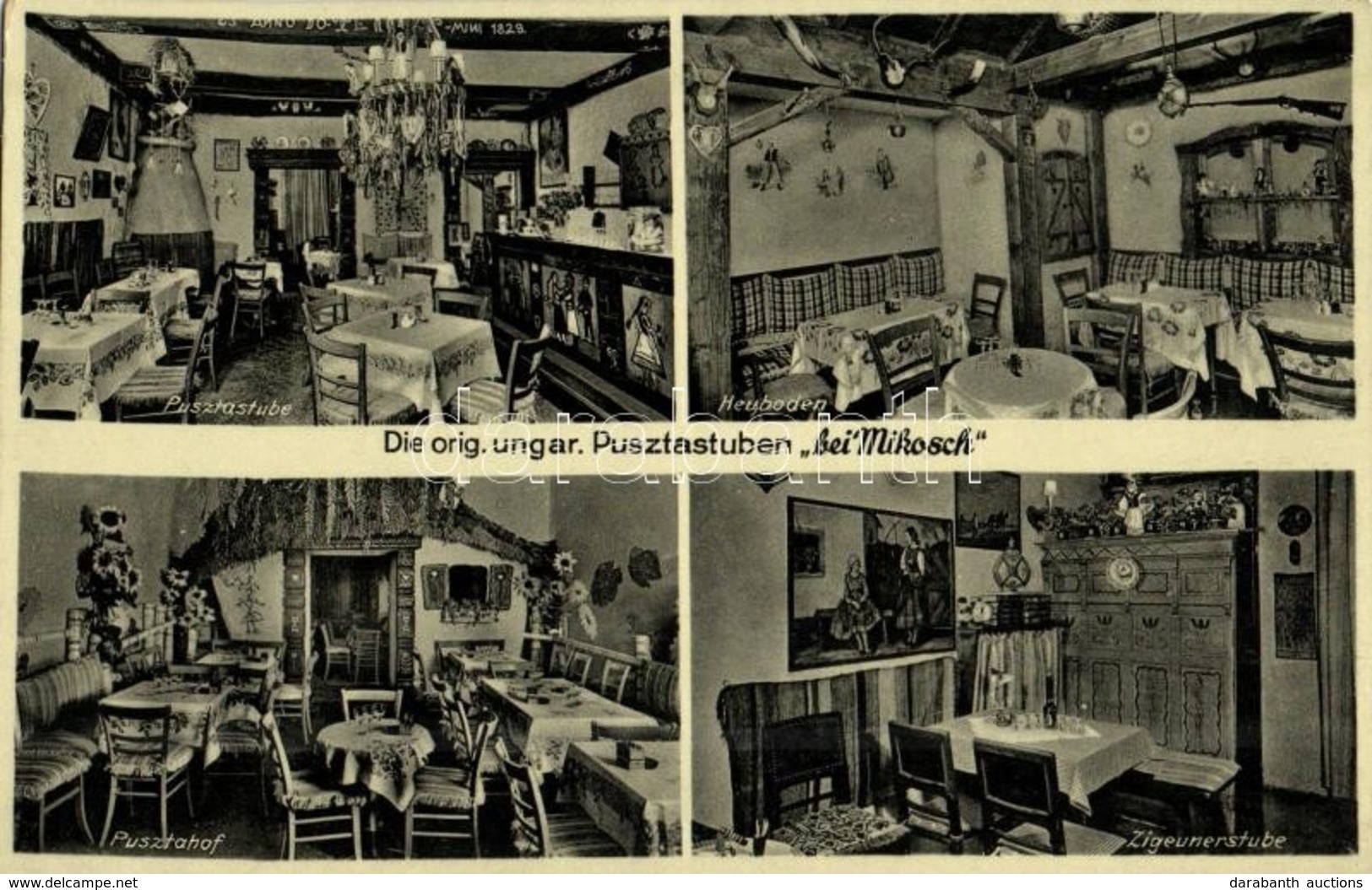 ** T2 Berlin, Ung. Restaurant, Wein U. Bierstuben 'bei Mikosch', Pusztastube, Heuboden, Pusztahof, Zigeunerstube / Magya - Unclassified